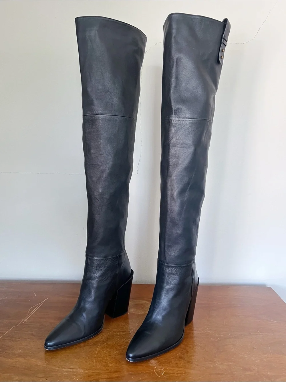 FRAME • Le Mulholland Over The Knee Boot black nappa leather OTK high heel tall